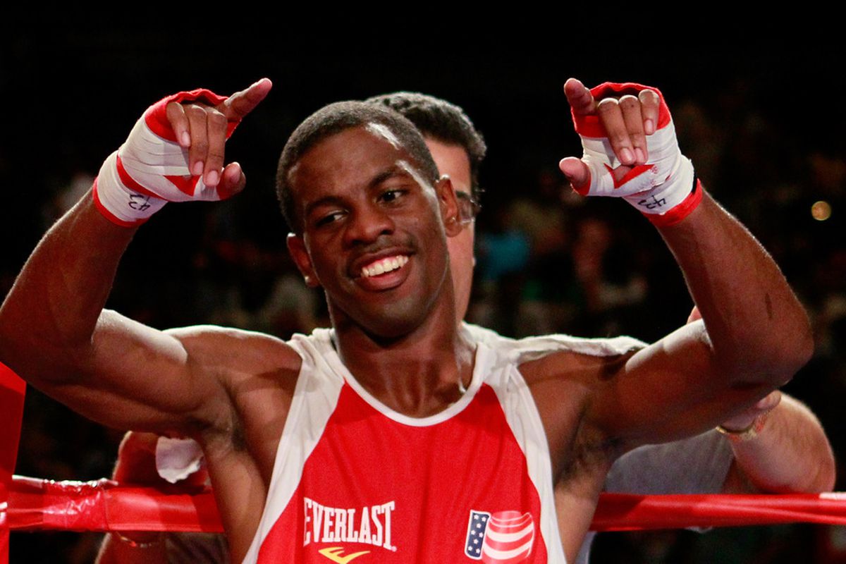 American light welterweight Jamel Herring is in action today at 10:30 a.m. EDT. (Photo by Kevin C. Cox/Getty Images)