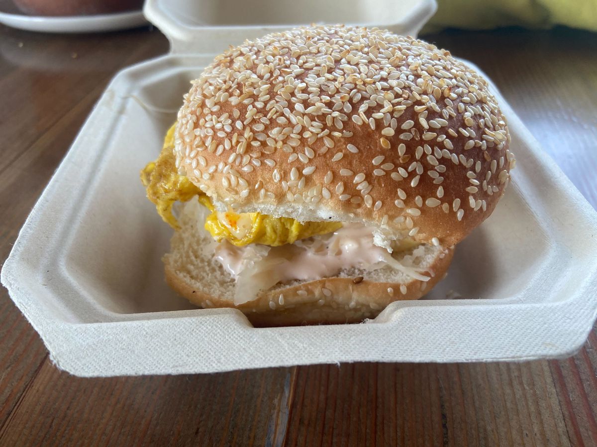 The breakfast sandwich at Kitty’s.