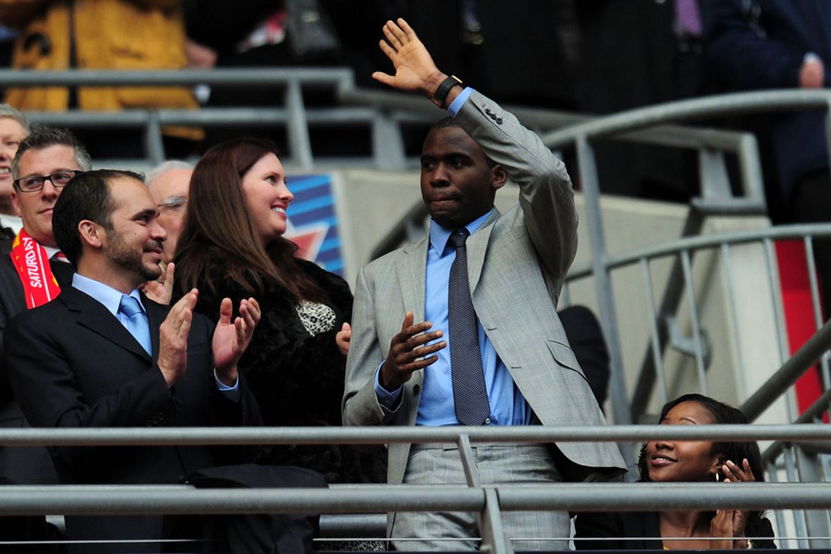 LONDON, ENGLAND - MAY 05:  Fabrice Muamba of Bolton waves ahead of the FA Cup with Budweiser Final match between Liverpool and Chelsea at Wembley Stadium on May 5, 2012 in London, England.  (Photo by Shaun Botterill/Getty Images)