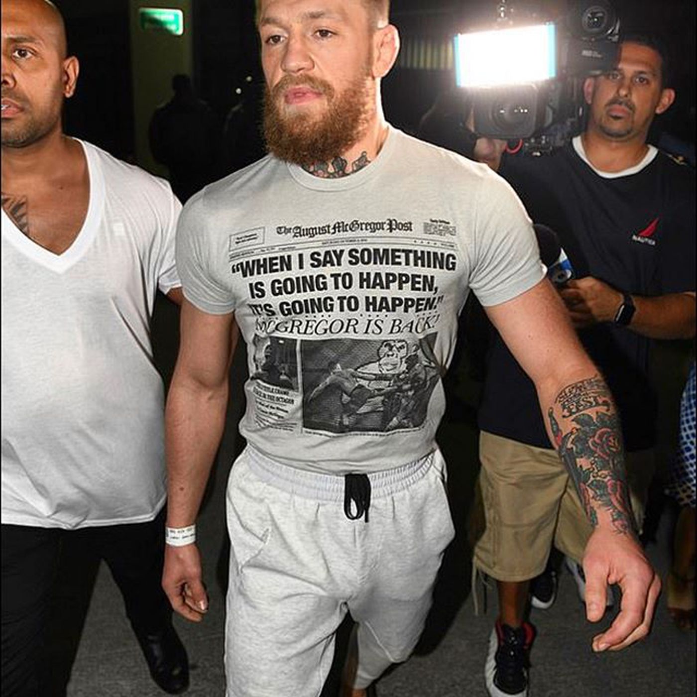 Conor McGregor Mugshot T Shirt UFC 223 Khabib Nurmagomedov MMA Notorious Fighter