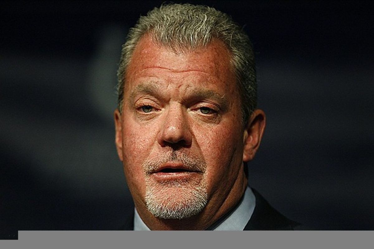 Mar 7, 2012; Indianapolis, IN, USA; Indianapolis Colts owner Jim Irsay (above) would be making a huge mistake blacking out his team locally in 2012. Mandatory Credit: Brian Spurlock-US PRESSWIRE