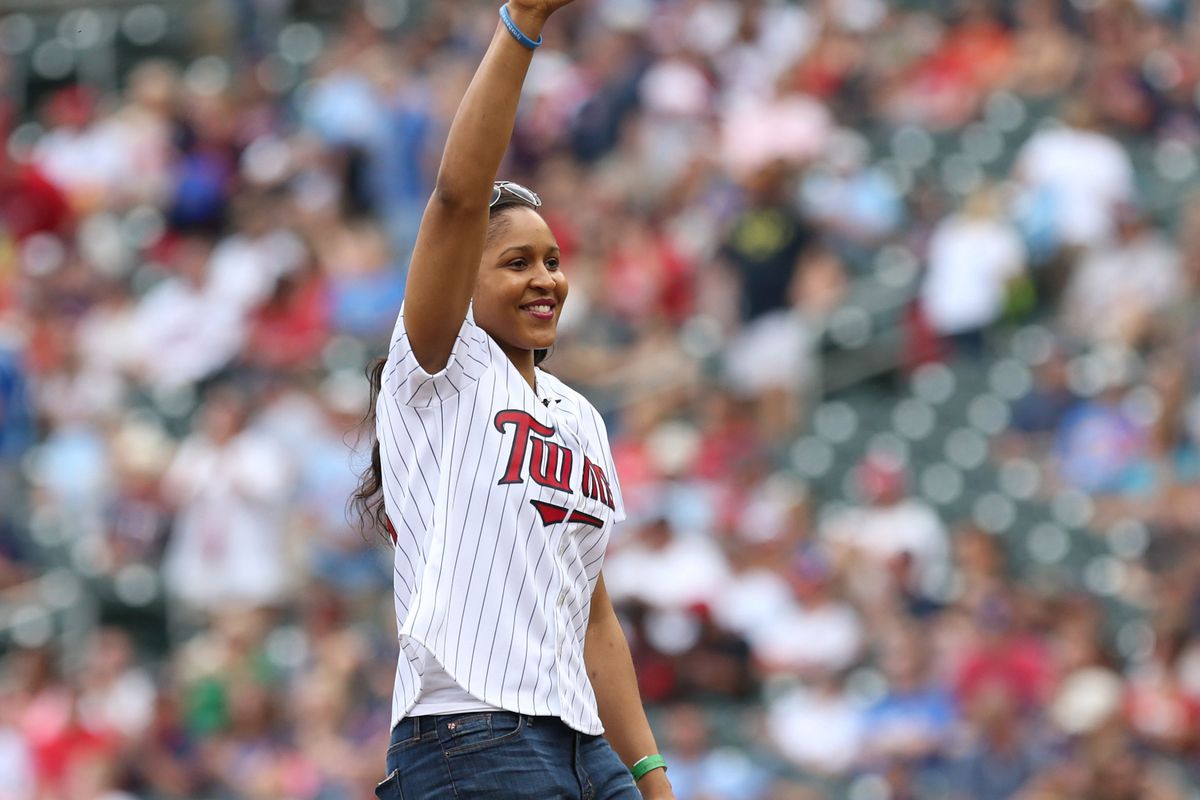 Maya Moore is at a Twins game!