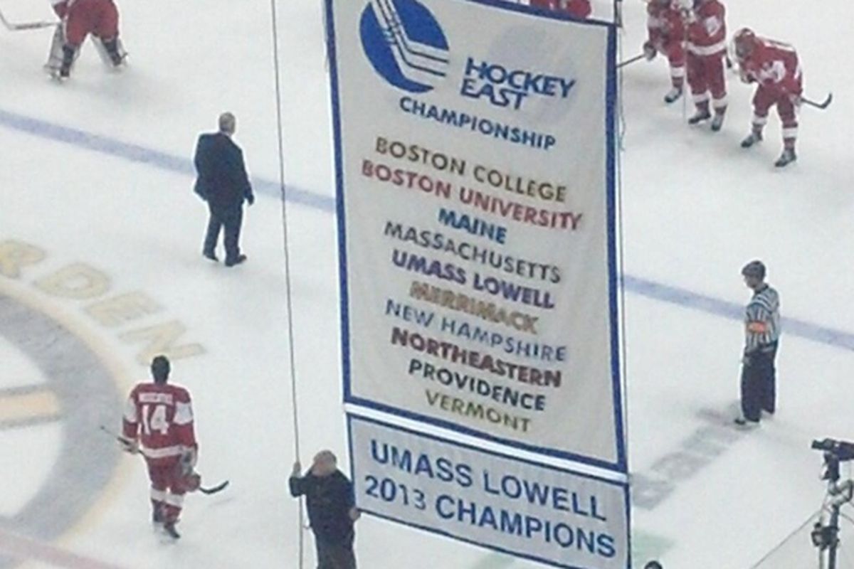 UMass-Lowell won the 2013 Hockey East Regular Season and Tournament Championships. Who will take home the trophies in 2014?