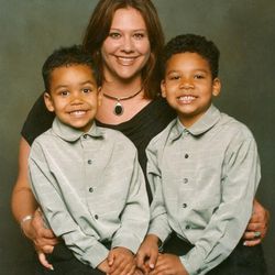 Yoeli Childs, right, with his brother, Masay, and mother, Kara.