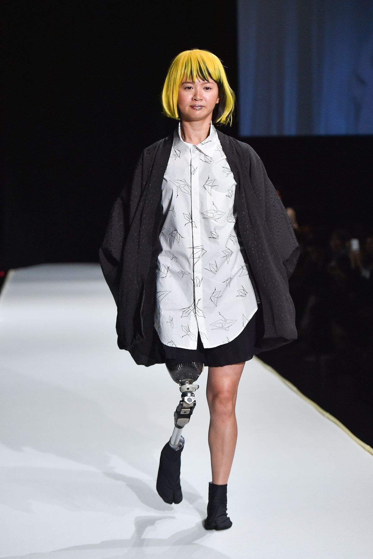 A fashion show featuring designs for people with disabilities.