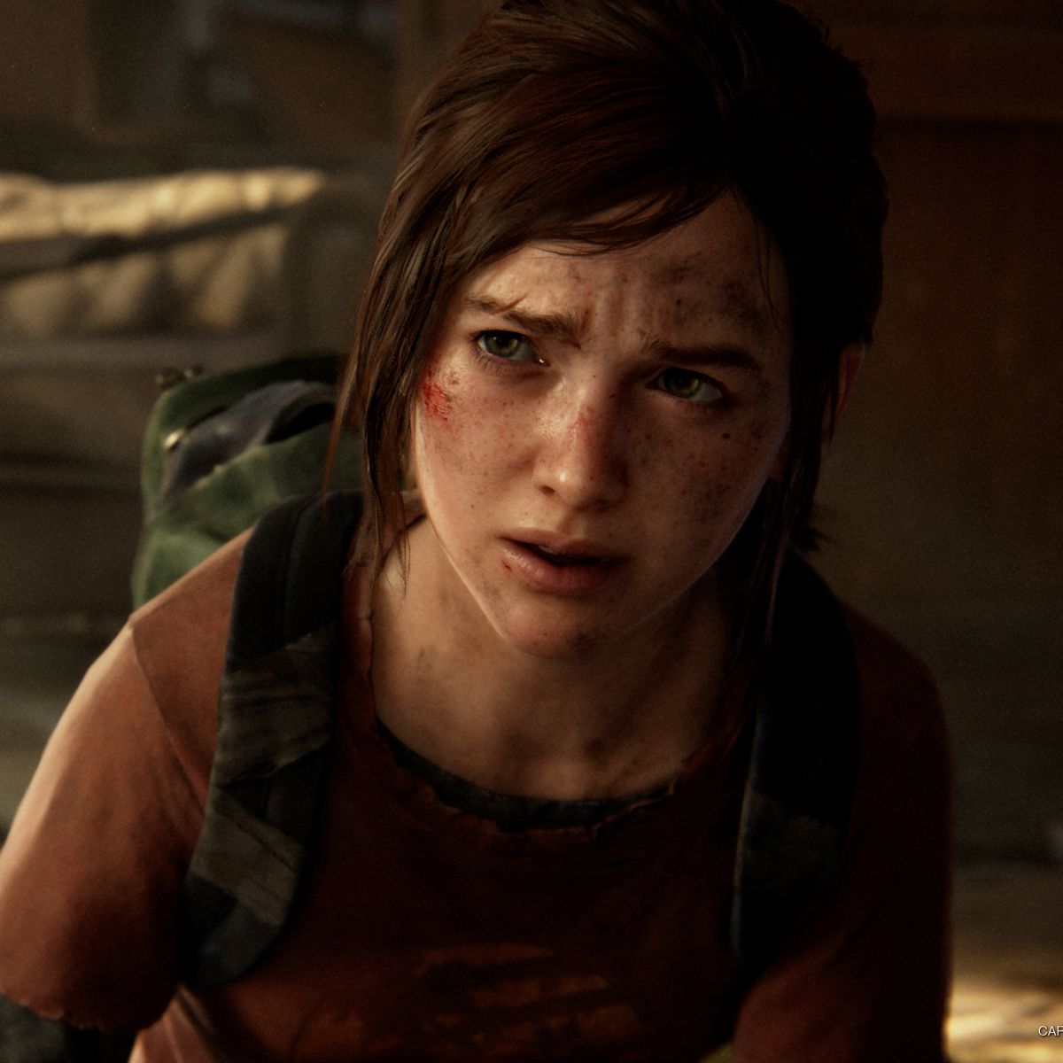 Ellie looks perplexed in a screenshot from The Last of Us Part 1 for PS5