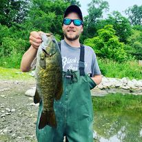 Matt Dlouhy caught a fine smallmouth bass from the Fox River, a trend who hopes continues. Provided photo