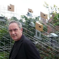 <a href="http://eater.com/archives/2011/10/03/ferran-adria-interview-part-one.php" rel="nofollow">Eater Interviews Ferran AdriÃ  Part One</a> and <a href="http://eater.com/archives/2011/10/04/ferran-adria-interview-part-two.php" rel="nofollow">Part Two</a