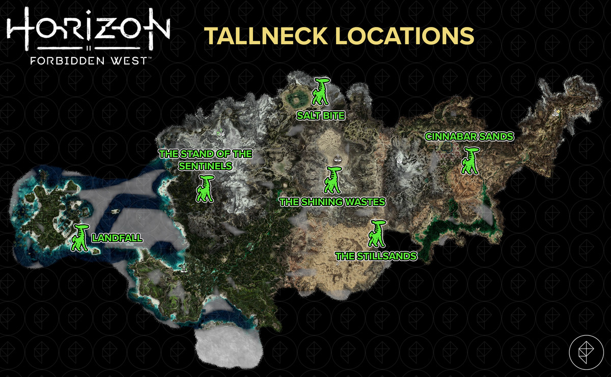 Horizon Forbidden West guide: Tallneck locations