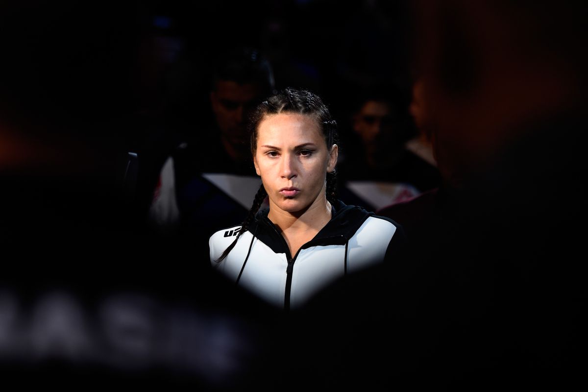Cat Zingano walks towards the Octagon for her UFC 200 fight against Julianna Peña. 