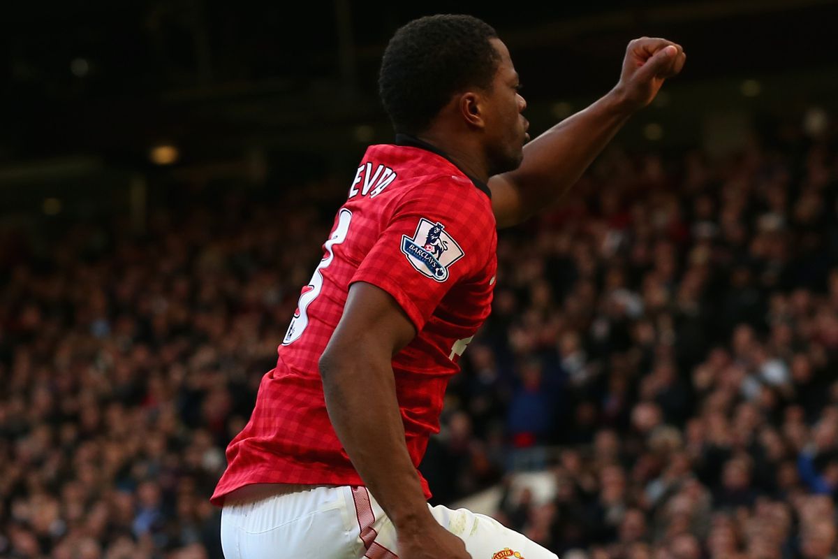 Patrice leaps for joy after hearing United are No.1 in this week's poll