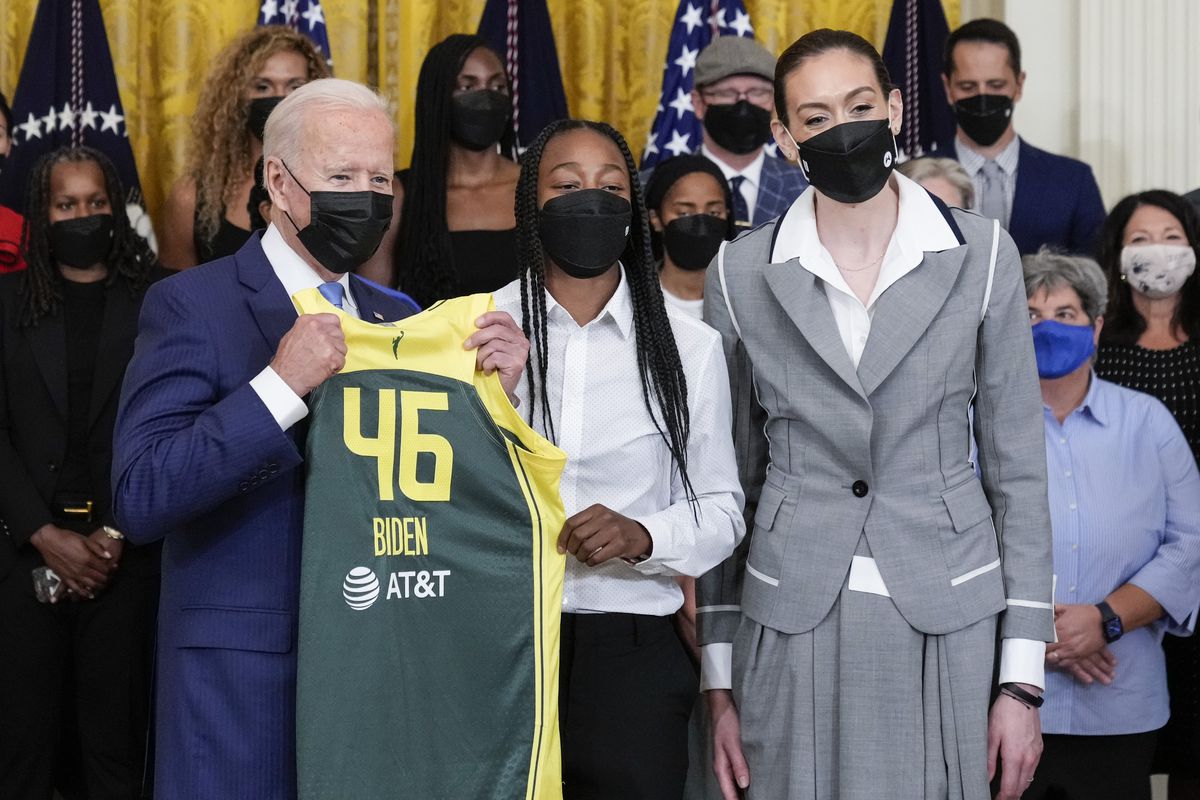 President Biden Welcomes WNBA Champions Seattle Storm To The White House