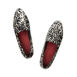 <a href="http://www.net-a-porter.com/product/361342">Burberry Prorsum animal-print calf hair slippers</a>, $148.50 (was $495)