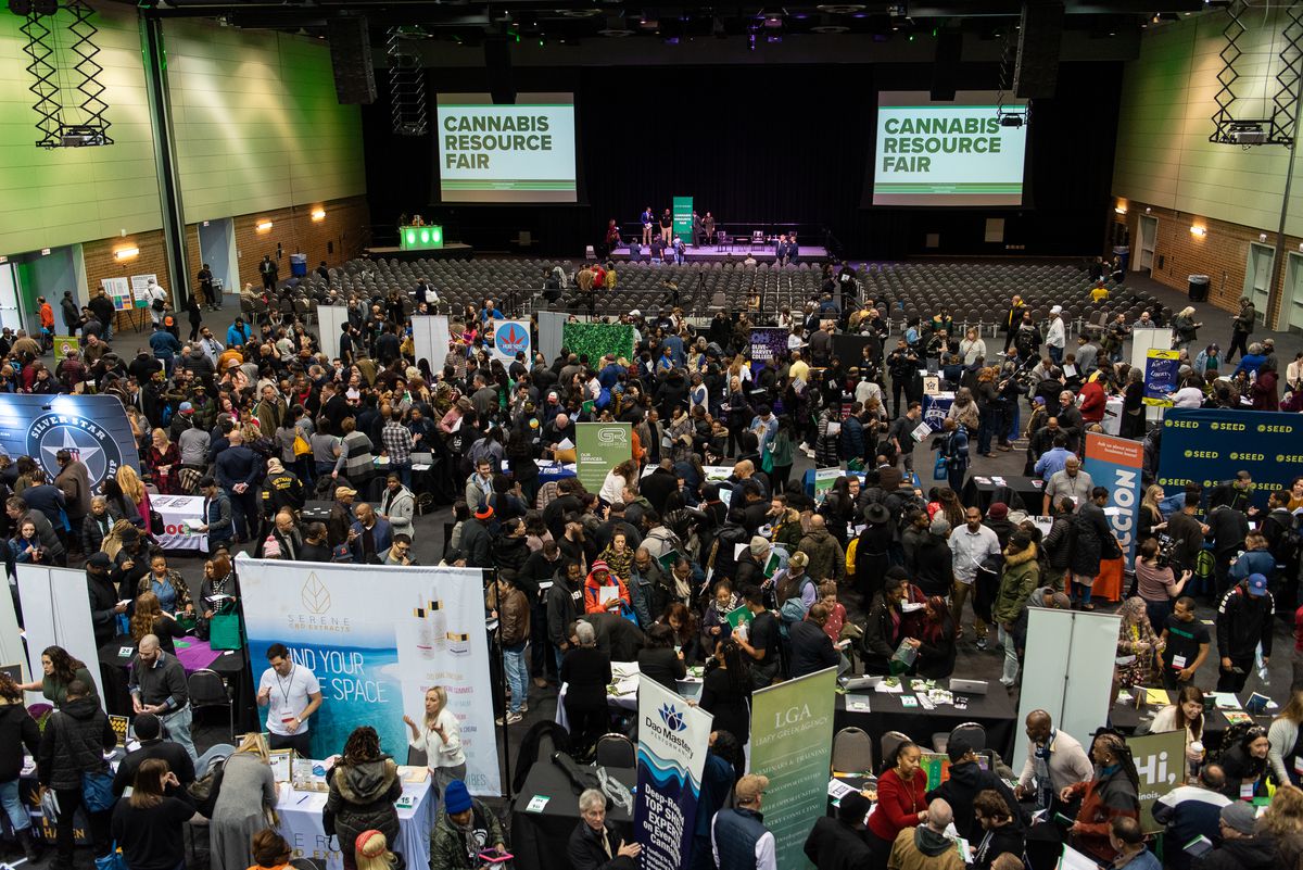 Hundreds of people attended Chicago’s first Cannabis Resource Fair at the UIC Forum Saturday.