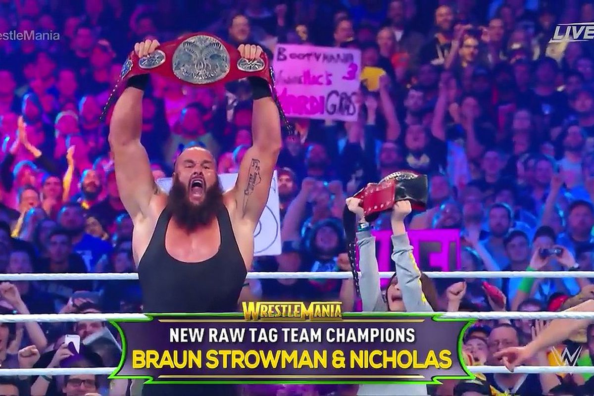 Tag team champions strowman and nicholas
