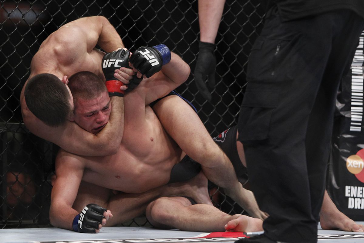 Demian Maia submits Rick Story at UFC 153.
