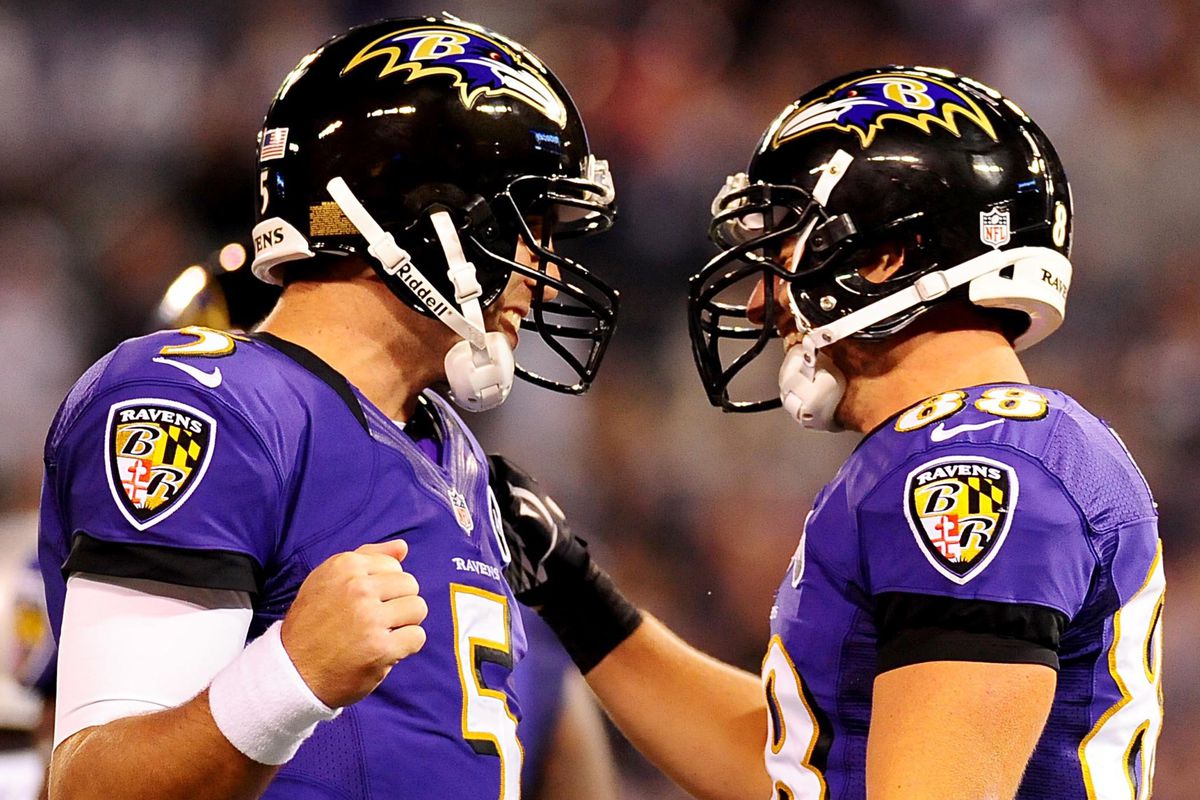 Joe Flacco said Dennis Pitta's spirits are high even though he's out for the season with a dislocated and fractured hip. 