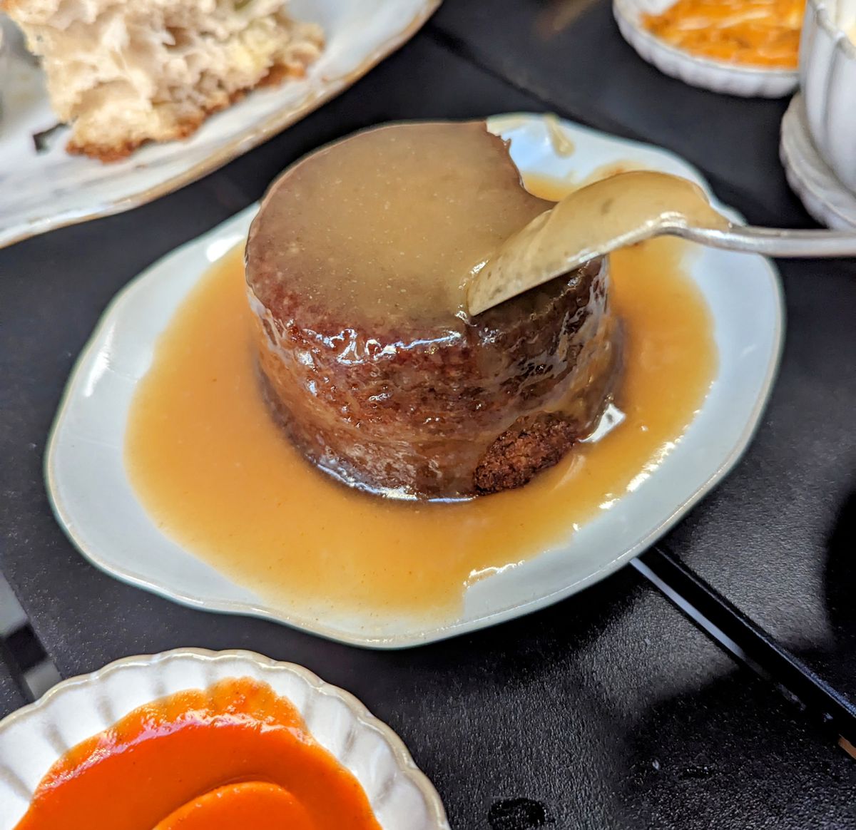 A sticky toffee pudding.