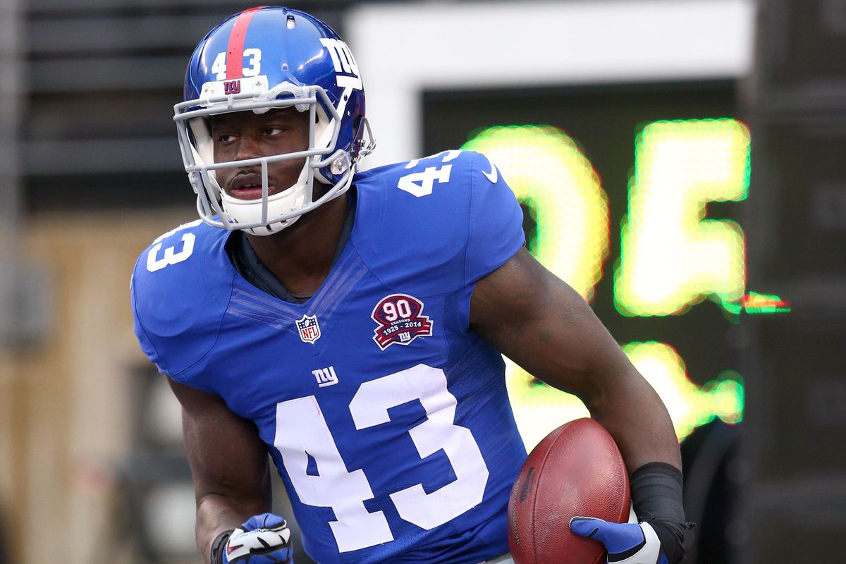 Orleans Darkwa is one player on the Giants' roster bubble.