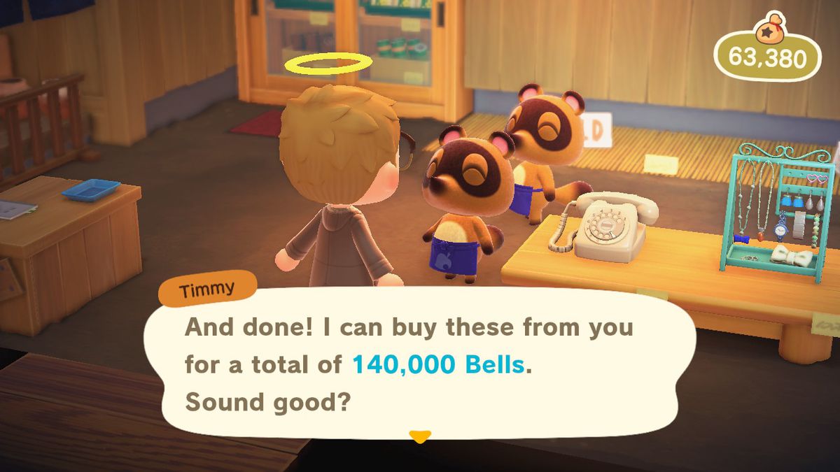 Selling a bunch of Hot Items in Animal Crossing New Horizons