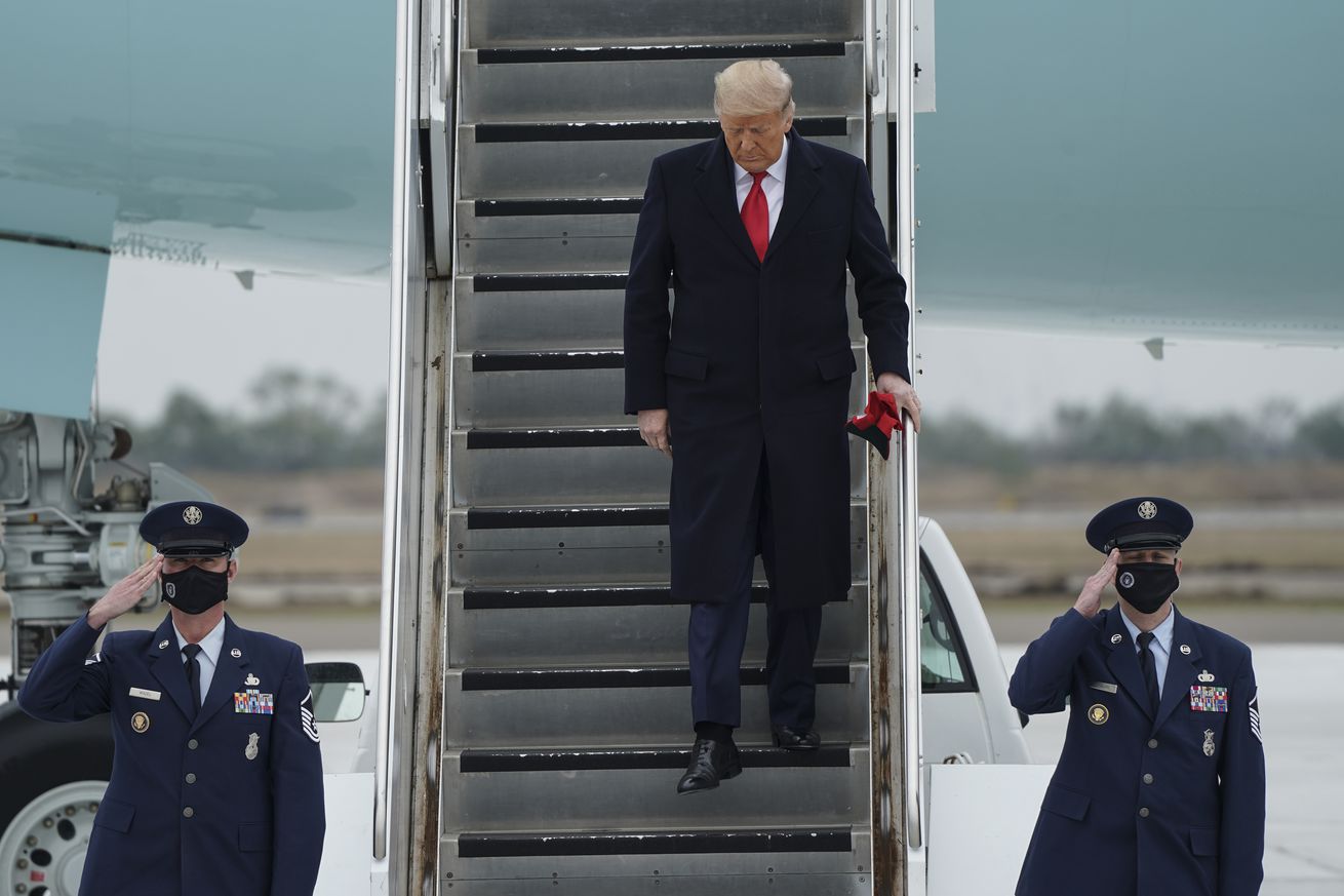 President Trump Arrives In Texas For Border Visit