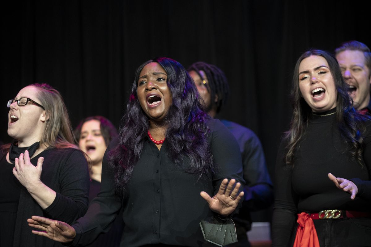 The Debra Bonner Unity Gospel Choir sings during BYU's Martin Luther King Community Awareness Day.