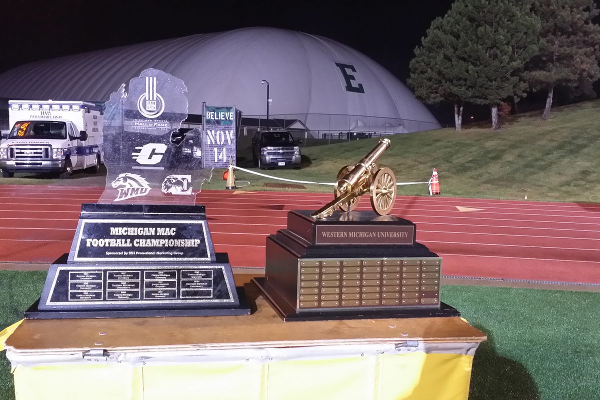 Michigan MAC and Victory Cannon Trophies