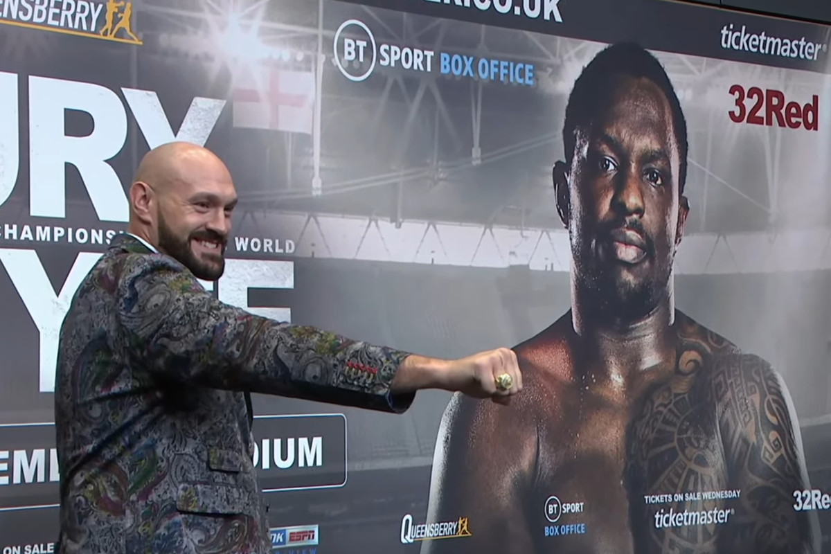 Tyson Fury held court without Dillian Whyte to promote their April 23 fight