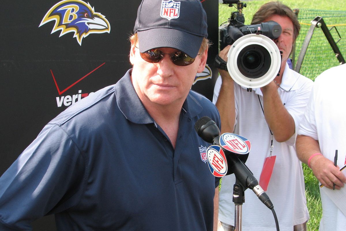 NFL Commissioner Roger Goodell at Ravens Training Camp