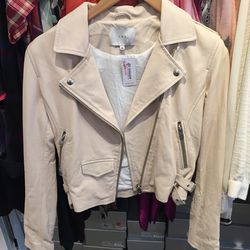 Iro Ashville leather jacket in ecru, $600 (from $1,201)