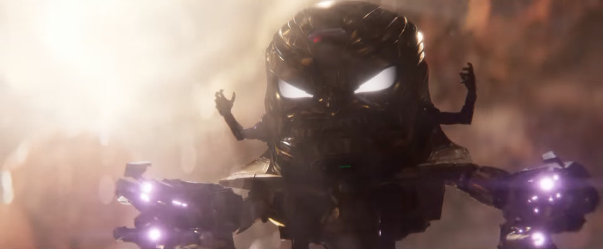 MODOK, masked and with guns drawn in Ant-Man &amp; the Wasp: Quantumania.