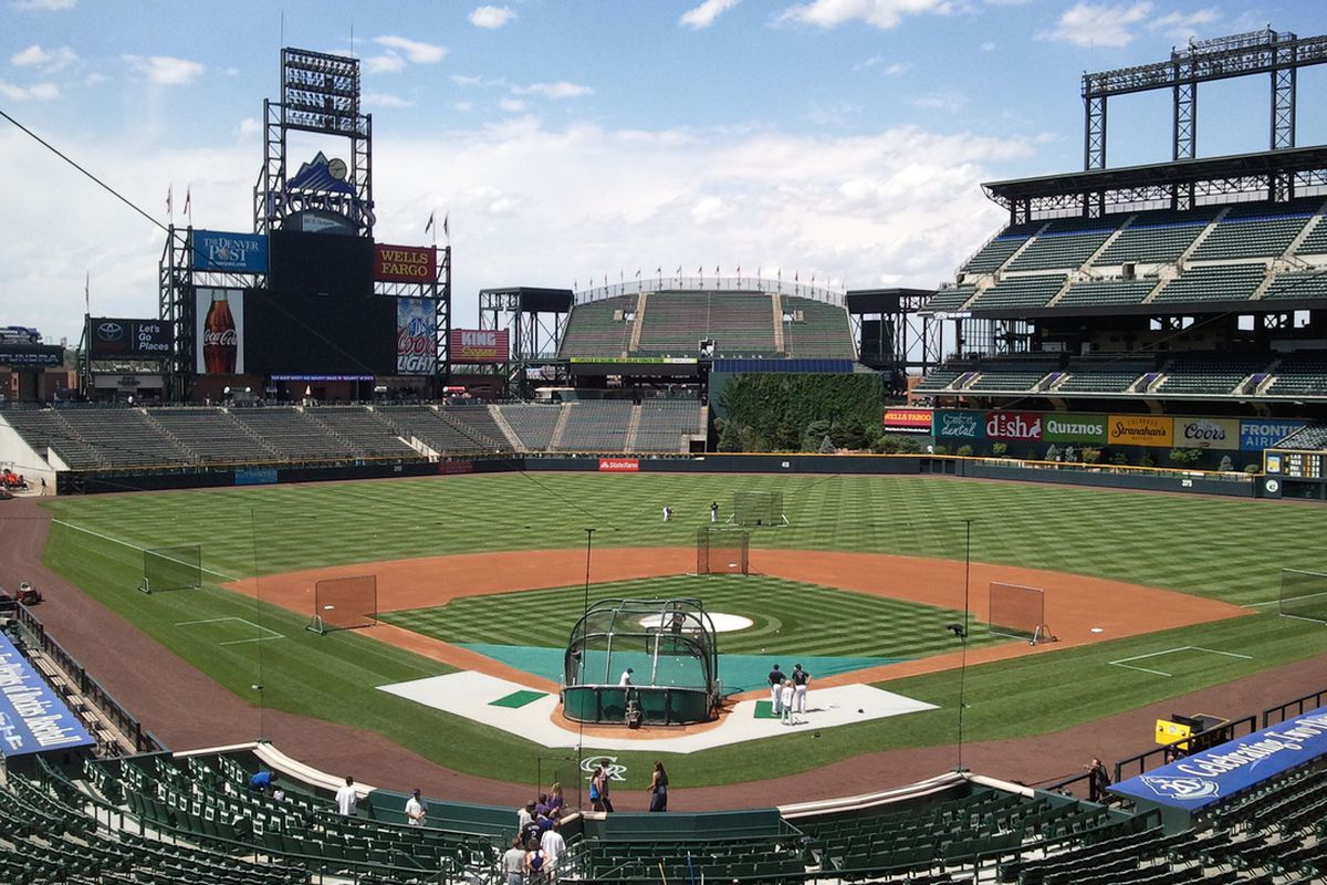 The view from the press box at Coors Field