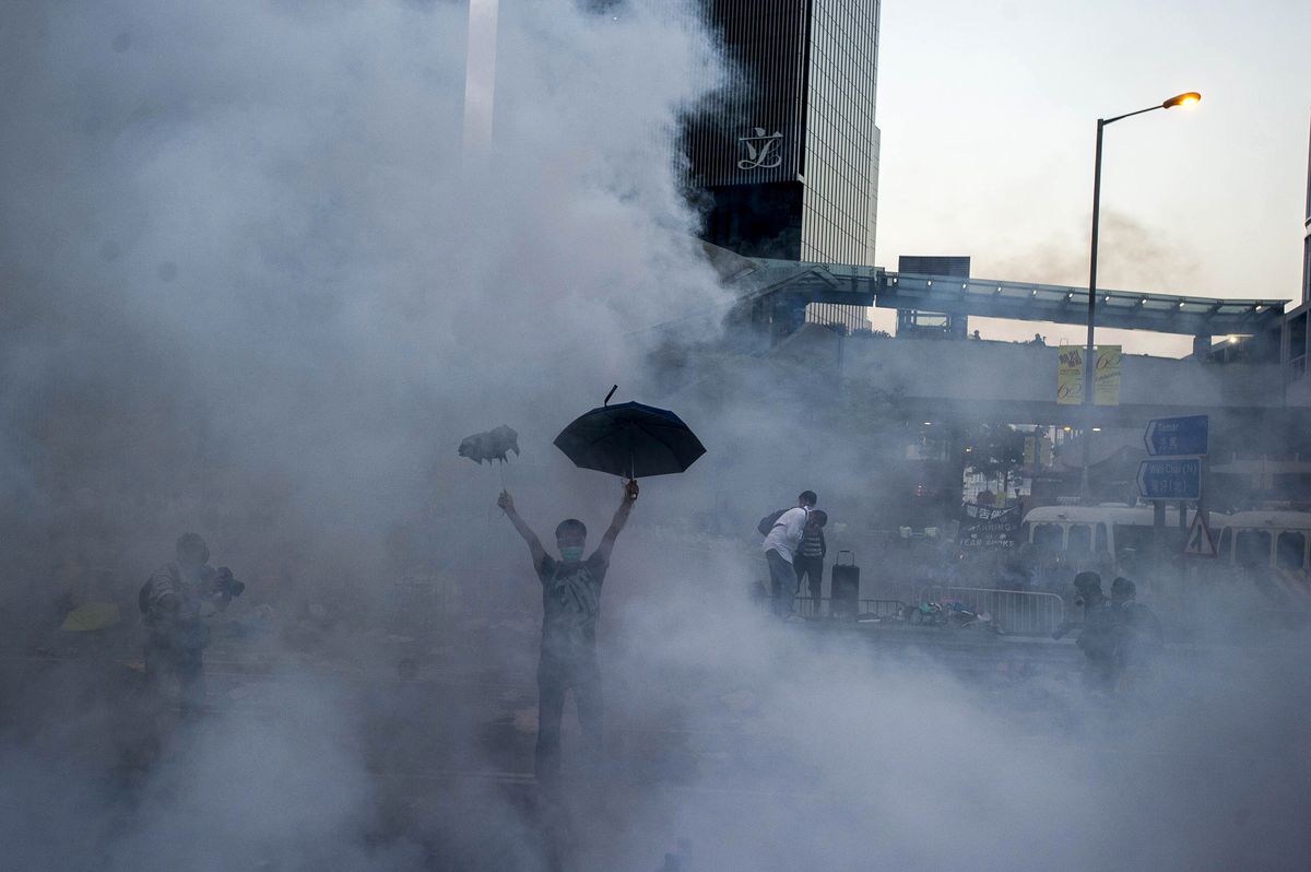 Tear gas Hong Kong