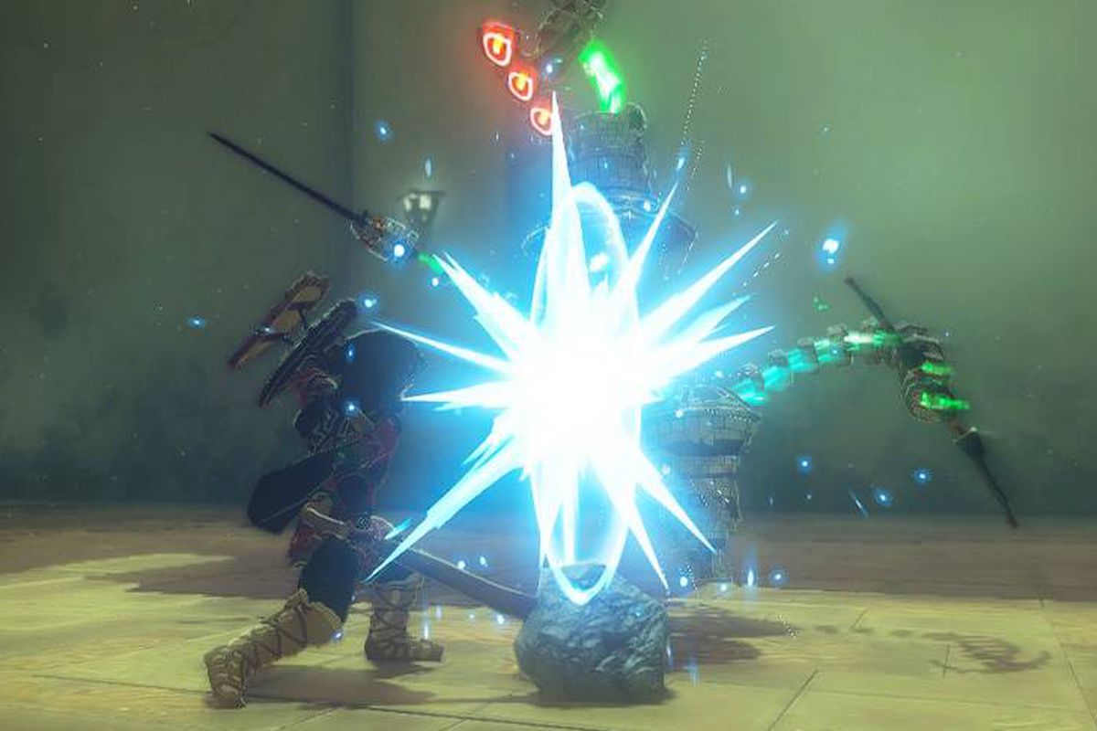 Link performing a parry in Zelda: Tears of the Kingdom