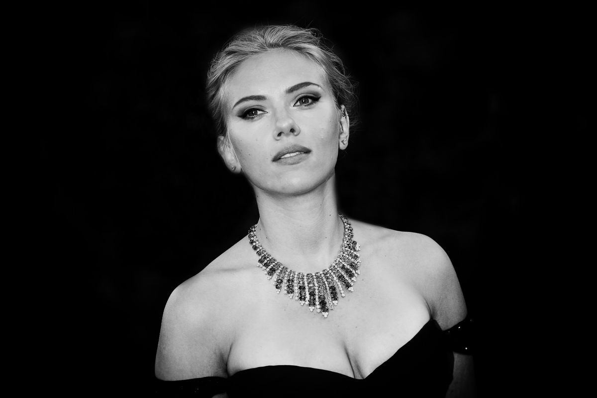 Scarlett Johansson in Italy promoting UNDER THE SKIN