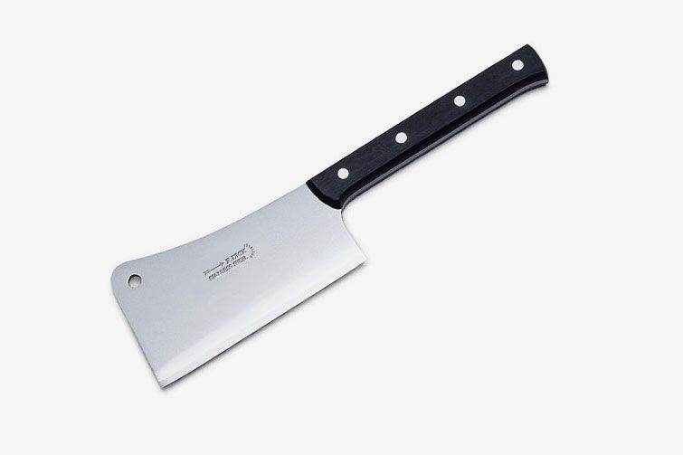 Cleaver with arched top on a white background.