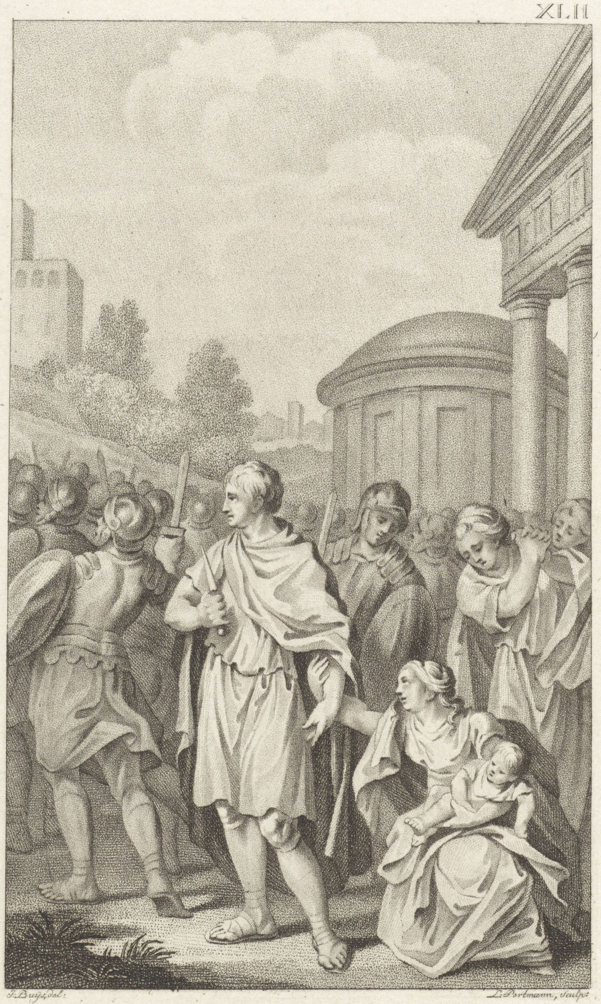 Gracchus walks with the retinue of Flaccus in a mass protest towards the Aventine