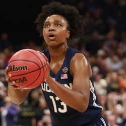 The UConn Huskies take on the Notre Dame Fighting Irish in NCAA Women’s Basketball Final Four at Amalie Arena in Tampa, FL on April 5, 2019.