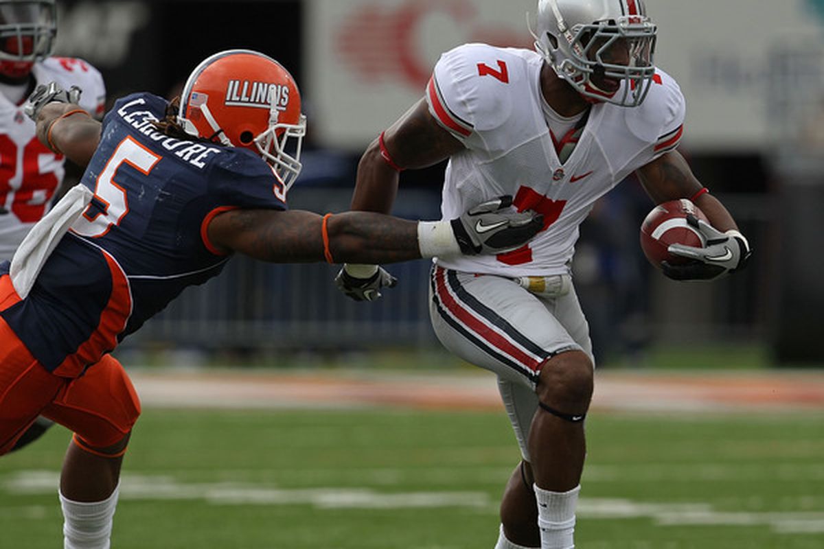 The St. Louis Rams selected Ohio State S Jermale Hines with their fifth round pick. 