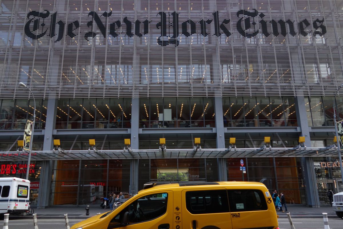 New York Times offices in New York, NY.