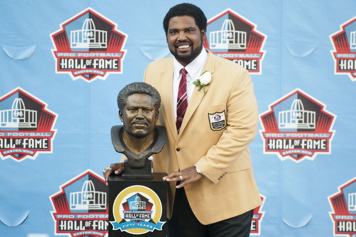 Jonathan Ogden was inducted into the Hall of Fame Saturday night. 
