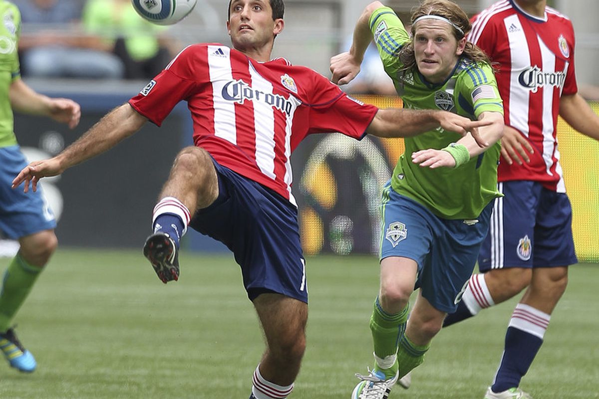 SEATTLE - AUGUST 13:  LaBrocca and Moreno: On the 2012 roster (Photo by Otto Greule Jr/Getty Images)