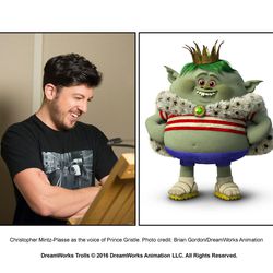 Christopher Mintz-Plasse is the voice of Prince Gristle in "Trolls."