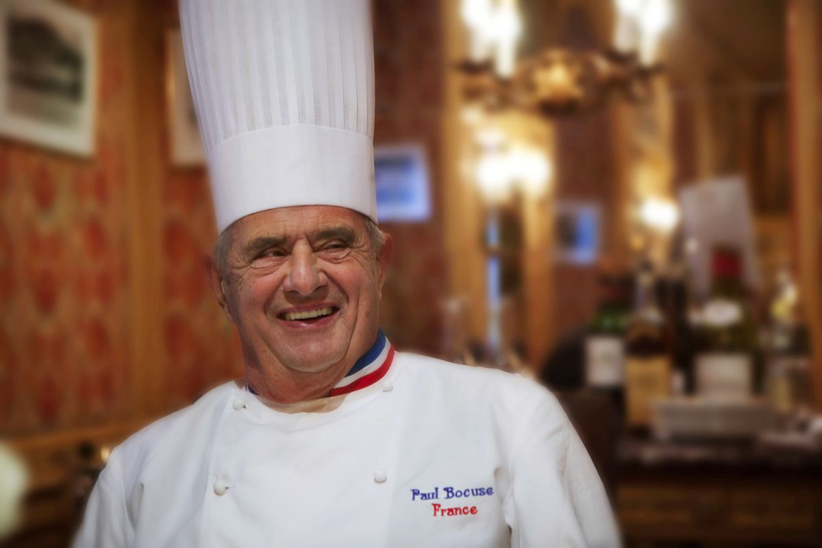 French Chef Paul Bocuse In His Restaurant Paul Bocuse In Collonges-Au-Mont-d'Or