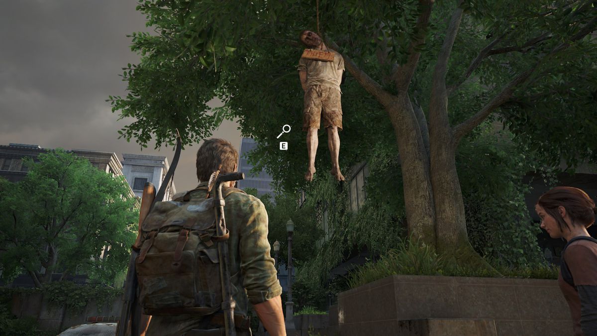 Optional conversation 25 location in the Financial District of The Last of Us Part 1