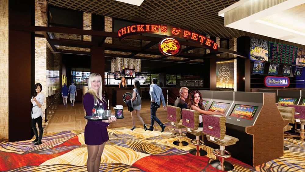 Rendering of the Chickie’s &amp; Pete’s crab house and sports bar at the Sahara Las Vegas.