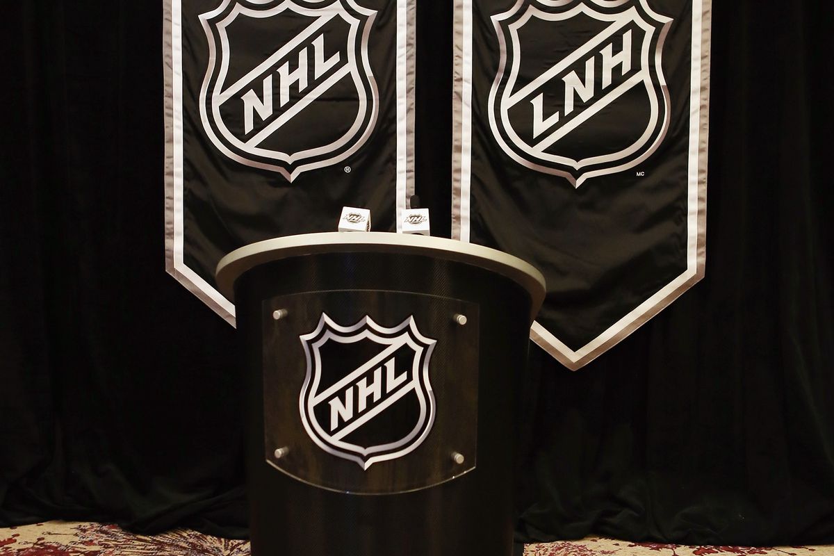 Lacking an idea of what photo to use for this social media inspired article, we'll just use the NHL logo and podium. 