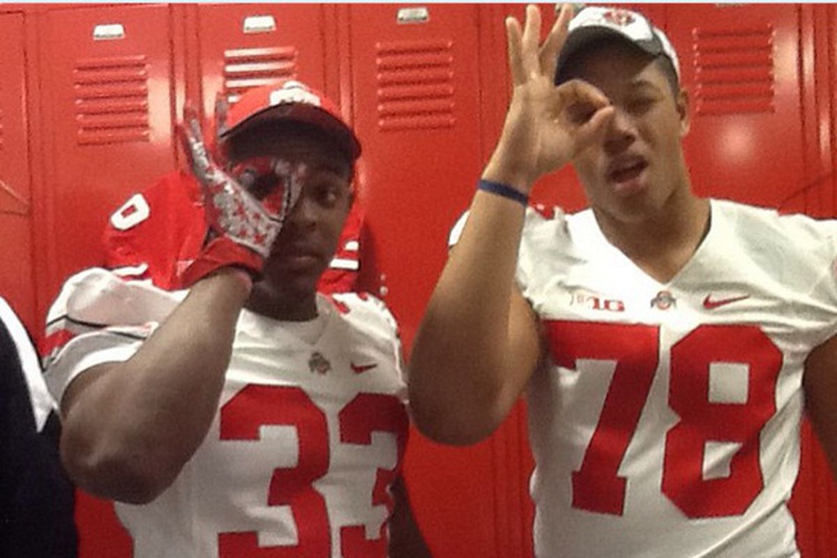 After decommitting from Texas Monday,many see Demetrius Knox (right) as a Buckeye lean now.