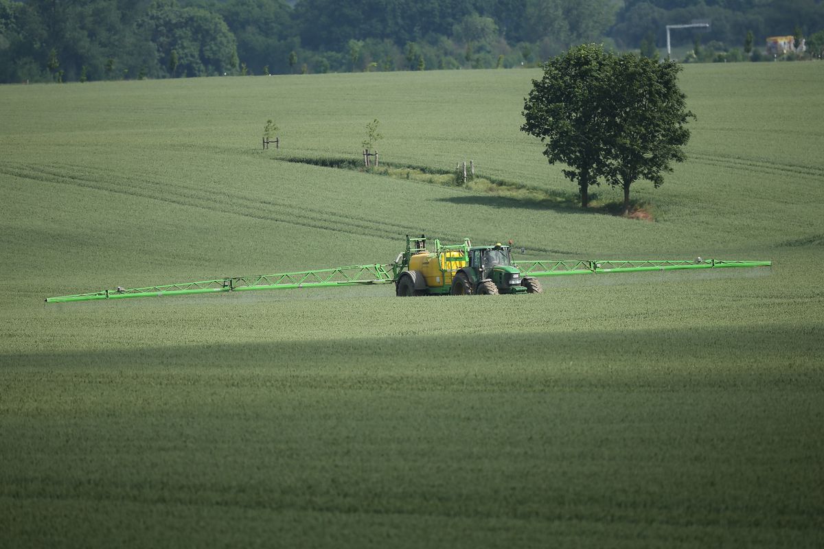 Tractor Spraying Pesticides
