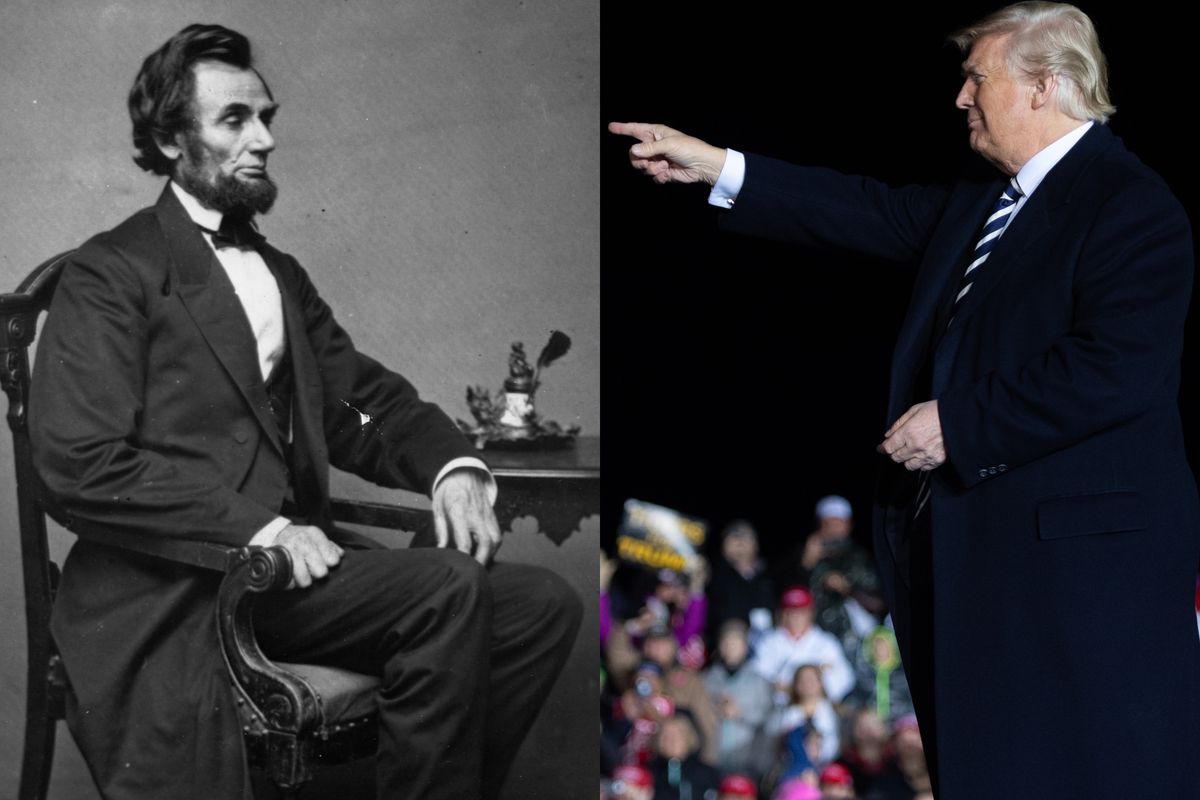 President Abraham Lincoln and President Donald Trump.